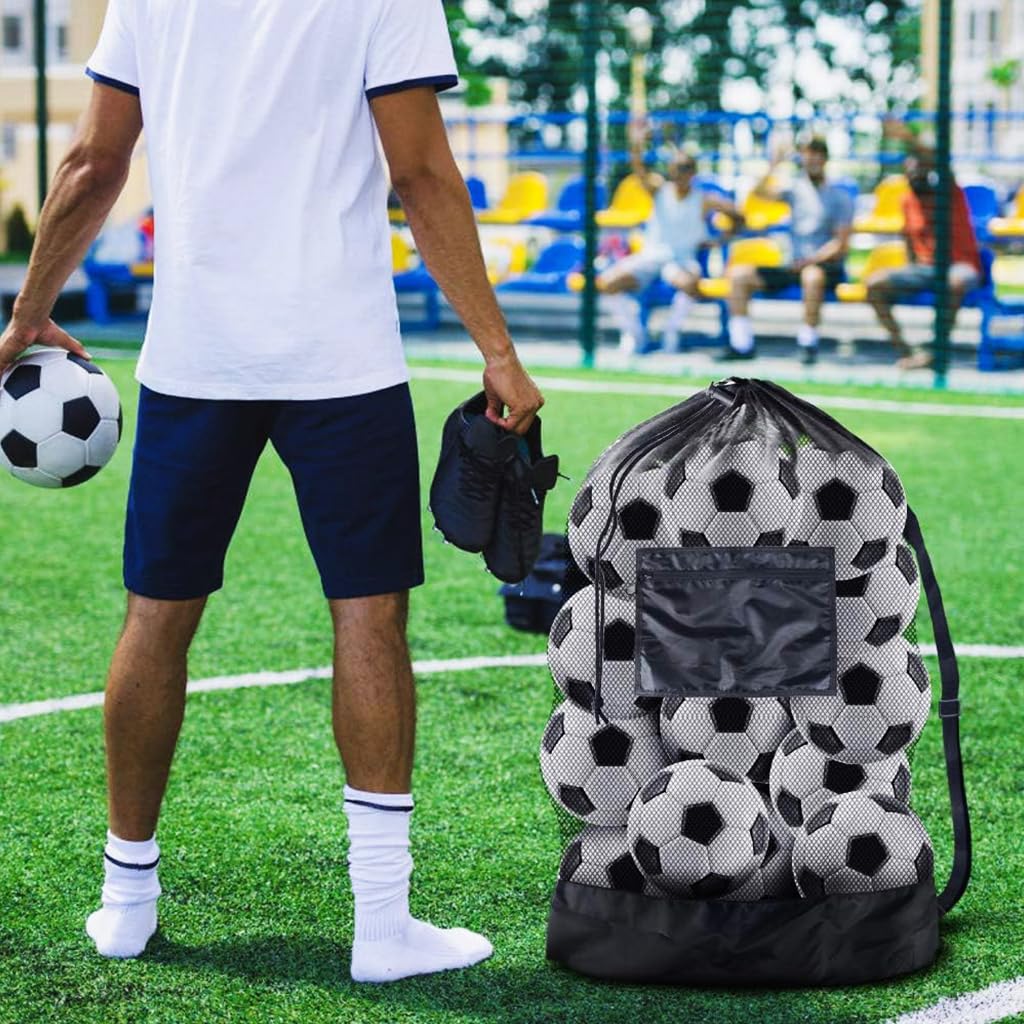 Optifit Large Football Bag for Volleyball Basketball Football Outdoor Sports Equipment with Zipper Pocket, Premium Football Carry Bag with Shoulder Strap Optifit Large Football Bag for Volleyball Basketball Football Outdoor Sports Equipment with Zipper Pocket, Premium Football Carry Bag with Shoulder Strap